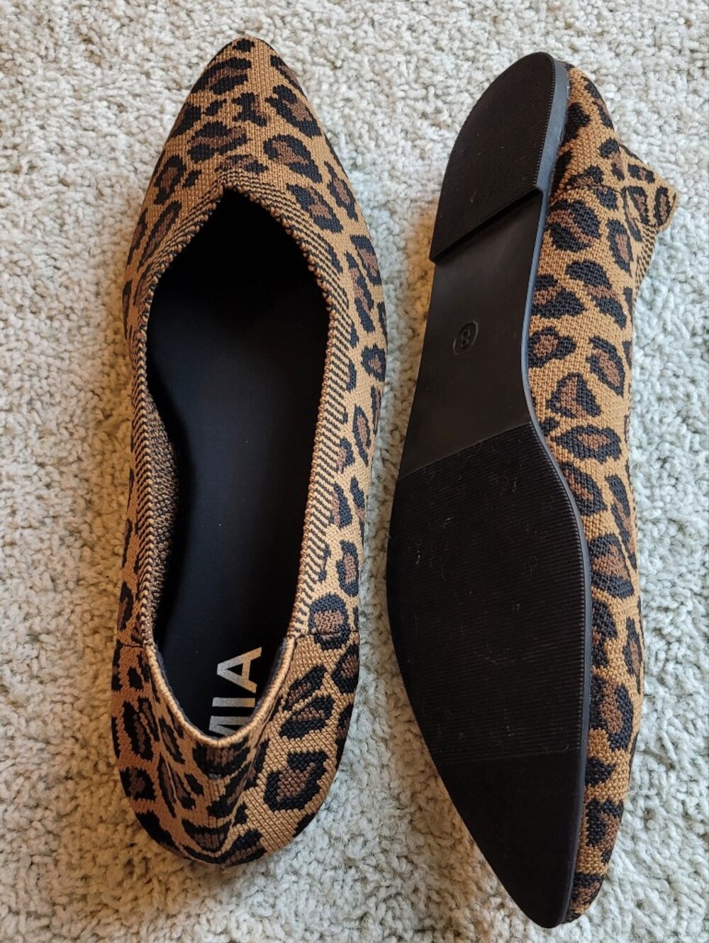 Pointed Toe Flats In Leopord print.      Coordinated Fabrics & Cushioning Galore - Picture 3 of 5